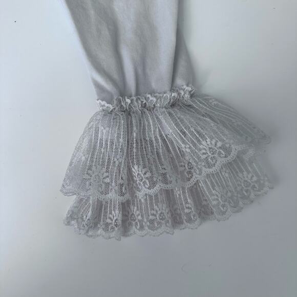 Persnickety Alexa White Lace Hem Leggings - Girls Size 8 - Picture 3 of 5